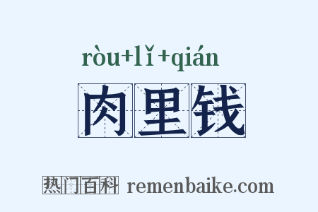 肉里钱是什么意思的图片